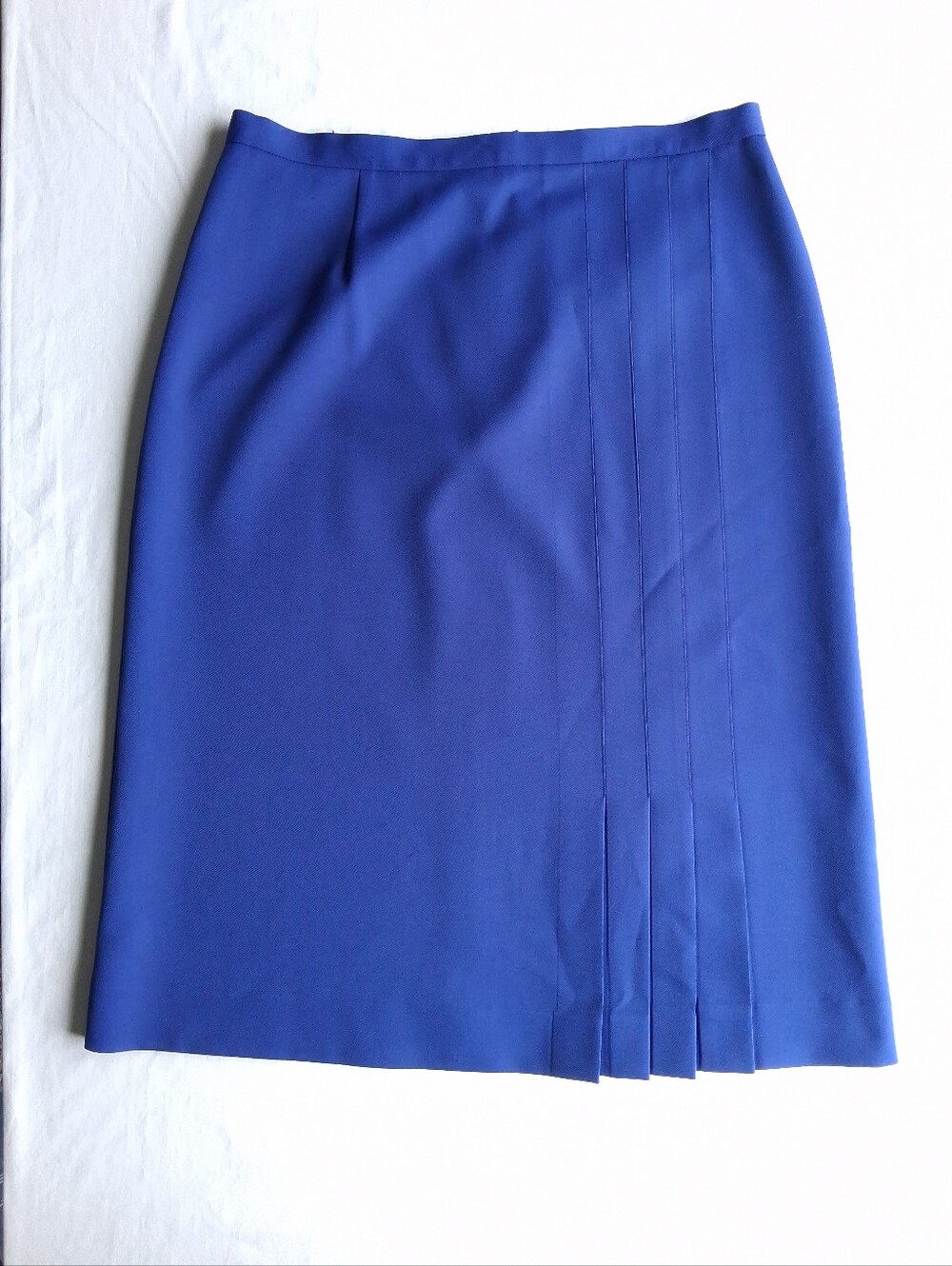 Vintage Skirt Royal Blue Pleated Pencil D’Allairds